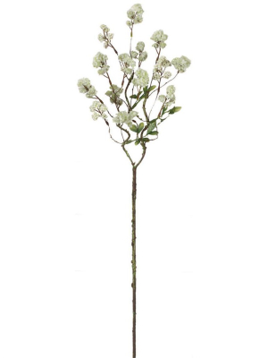 Sullivans Artificial Mini Blossom Stem 29"h Off-white Flowers