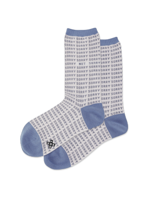 Women's Sorry Not Sorry Crew Socks