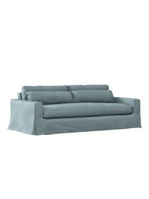 Mcavoy Skirted Slipcovered Sofa Brushed Twill - Handy Living