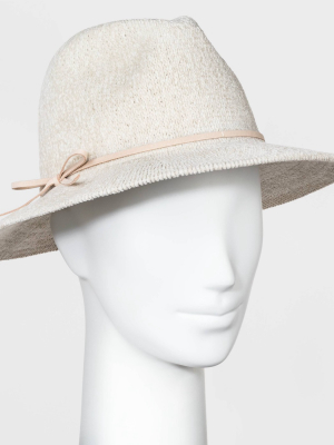 Women's Chenille Fedora Hat - A New Day™ Cream One Size