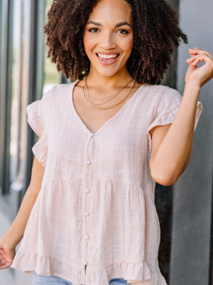 It's Your Choice Blush Pink Cotton Top