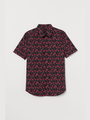 Muscle Fit Cotton Shirt