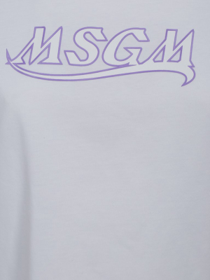 Msgm Logo Printed T-shirt