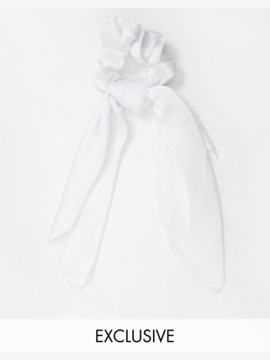 Designb London Exclusive Oversized Bow In White