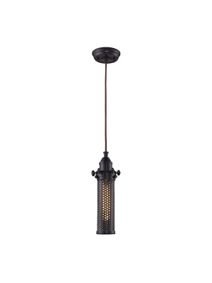 Fulton 1-light Mini Pendant With Perforated Metal Shade In Various Colors