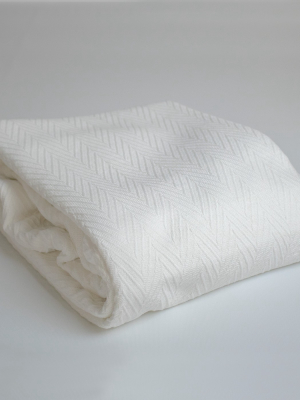 Eluxury Metro Weave Cotton Blanket