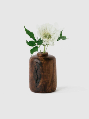 Walnut Straight Bud Vase
