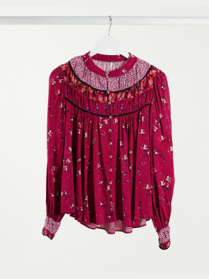 Free People Paloma Top In Multi Print