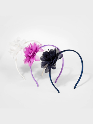 Girls' 3pk Headband With Flower - Cat & Jack™