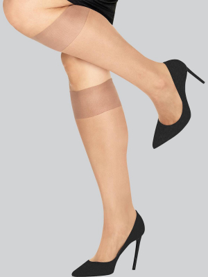 L'eggs Women's Extended Size Everyday Knee High 8pk Pantyhose