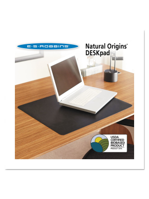 Es Robbins Natural Origins Desk Pad 38 X 24 Matte Black 120797