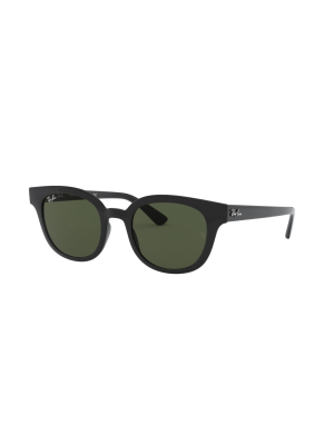 Ray-ban Rb4324 601/31 Unisex Square Lifestyle Sunglasses Black