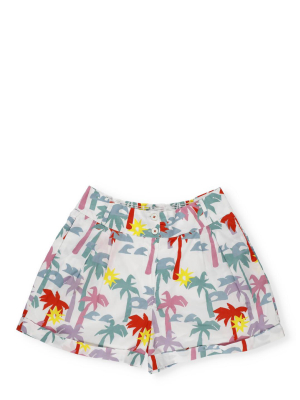 Stella Mccartney Kids Palm Tree Print Shorts