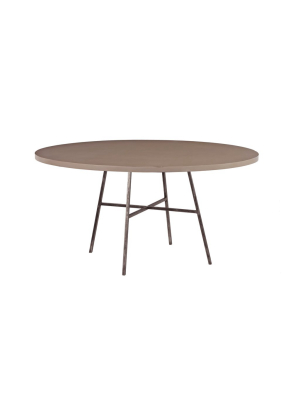 Spencer Round Dining Table In Taupe Design By Redford House