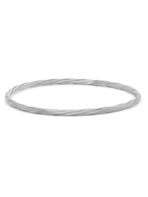 Tiara Sterling Silver High Polish Twisted Bangle