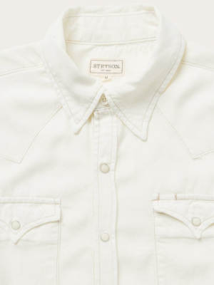 Cream Tencel Twill Shirt