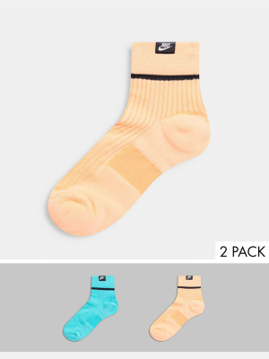 Nike Neon 2 Pack Ankle Socks