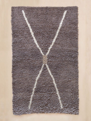 Exis Wool Shag Rug - Cinder