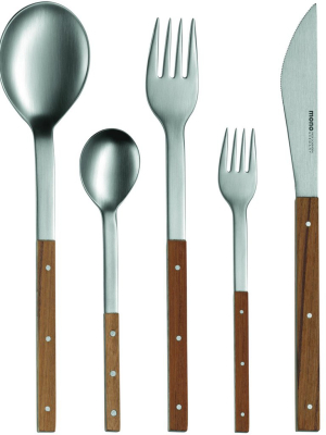 Mono-t - Stainless Steel And Teak 5pc Set