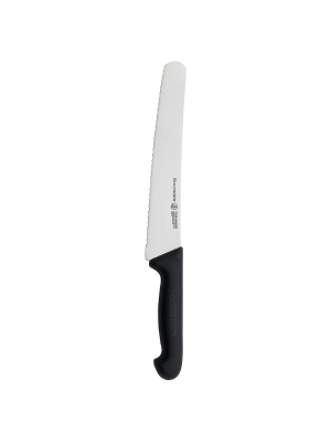 Messermeister 5033-8 Stealth Professional Four Seasons Stainless Steel Handcrafted Scalloped Baker's Bread Knife, 8 Inch