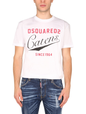 Dsqaured2 Slogan Print Crewneck T-shirt