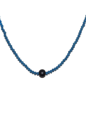 Teal Stone Charm Choker