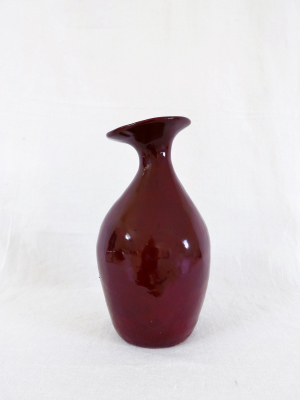 Jade Paton Vessel 03 In Burgundy Glaze