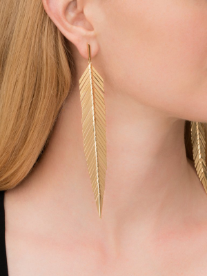 Large Feather Earrings