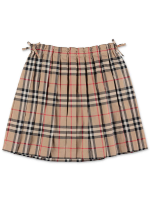 Burberry Kids Vintage Check Pleated Skirt