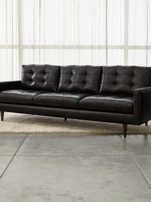 Petrie Leather 100" Grande Midcentury Sofa