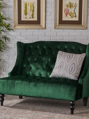 Leora Winged Loveseat - Christopher Knight Home