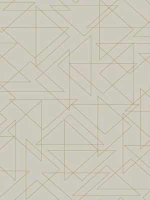 Triangulation Peel & Stick Wallpaper In Linen By York Wallcoverings