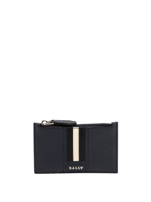 Bally Stripe-detailed Zipped Cardholder