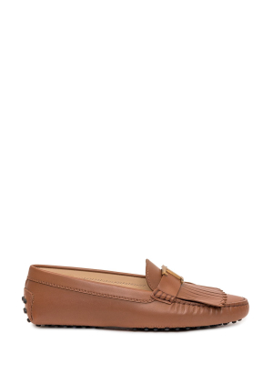 Tod's Gommino Logo Plaque Loafers