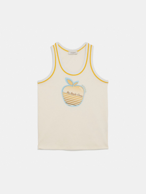 Apple Graphic Jersey Tank Top