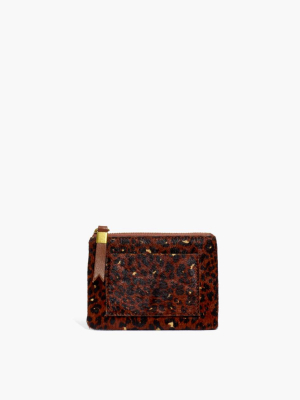 The Leather Pocket Pouch Wallet: Painted Leopard Calf Hair Edition