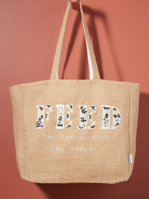 Feed Embroidered Tote Bag