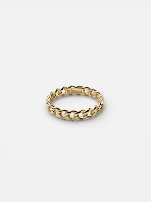 Miansai Cuban Link Ring In Gold Vermeil