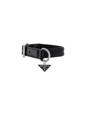 Prada Triangle Logo Pet Collar