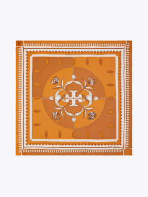 Geo Silk Square Scarf