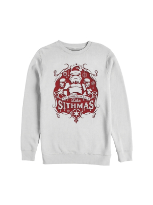 Men's Star Wars Christmas Looking Like Sithmas Sweatshirt