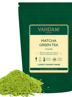 Pure Matcha Green Tea Powder, Culinary Grade, 3.53oz