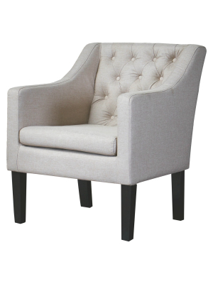 Brittany Club Chair Beige - Baxton Studio