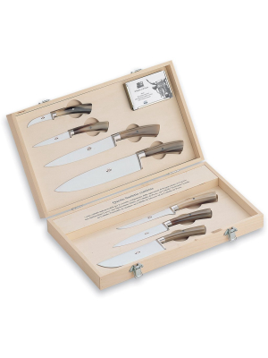 Ox Horn Handle Kitchen Knife Set - 7 Pcs