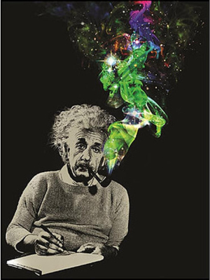 Just Funky Albert Einstein Smoke Galaxy Lightweight Fleece Throw Blanket | 45 X 60 Inches