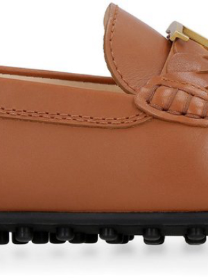 Tod's Logo Plaque Braided Strap Loafers