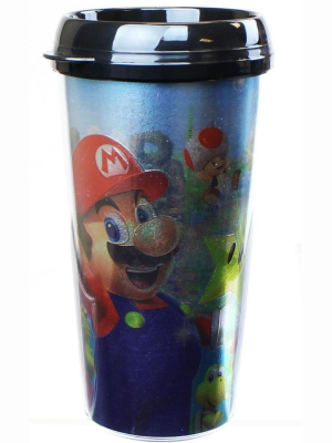 Just Funky Super Mario Party Foil Print 16oz Travel Mug