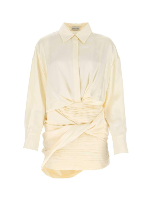 Magda Butrym Ruched-detailed Mini Shirt Dress