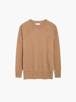 Camel Cashmere Slouchy Sweater