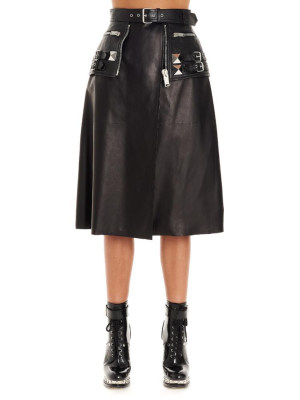 Alexander Mcqueen Belted Peplum Skirt